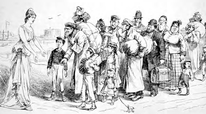 Editorial cartoon in an early 1881 issue of Frank Leslie’s Illustrated Newspaper